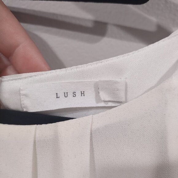 Women's Lush Off White Sleeveless Midi Dress Size Small - Picture 3 of 4